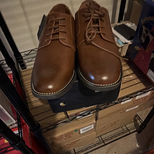 Men brown derby dress shoes - men's,