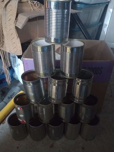 Empty tin cans arts crafts
