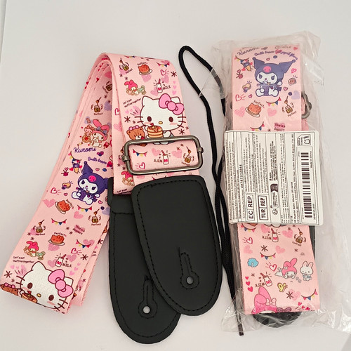 Adjustable guitar strap pink - guitar,