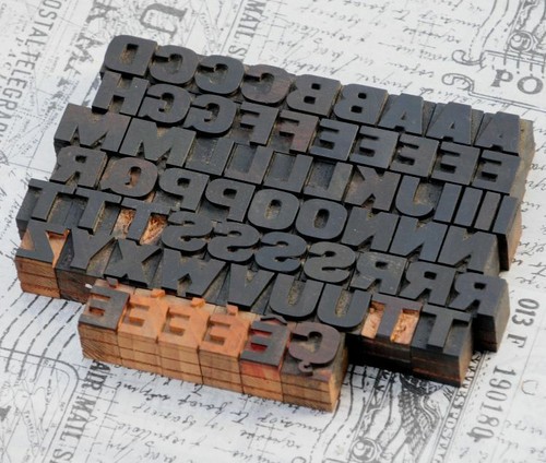 Alphabet letterpress - a-z,