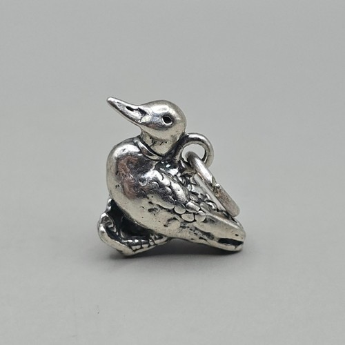Vintage silver duck pendant - vintage,