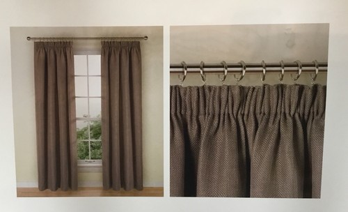 Pencil pleat lined - &,
