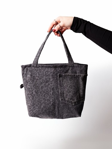 Reworked jeans grey denim tote - reworked,