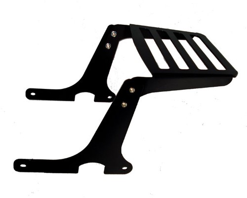 Black steel luggage - black, rack