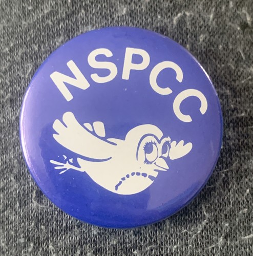 Vintage nspcc button pin - vintage,