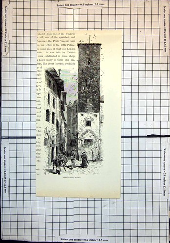 Antique print dantes house - antique,