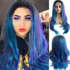 Blue green lace front - blue,