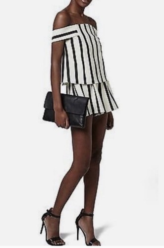 Topshop black white stripe - &,