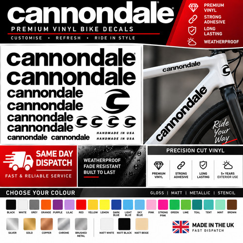 Cannondale bike frame decals - cannondale,