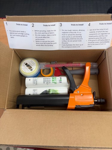 Epoxy tile grouting kit - , by