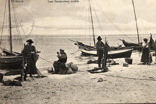 16568 postcard ahlbeck - postcard,