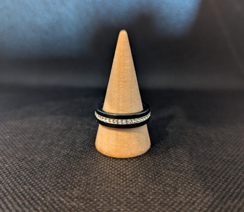 Black ring with - black, band
