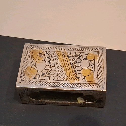 Vintage metal matchbox case - metal,