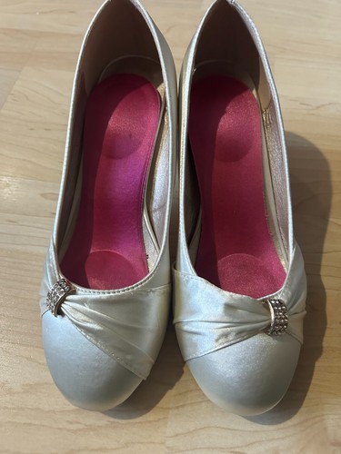 Ivory satin bridal - shoes, 4