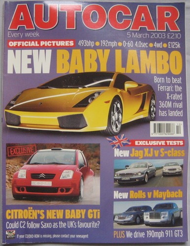 Autocar march 2003 featuring - march,