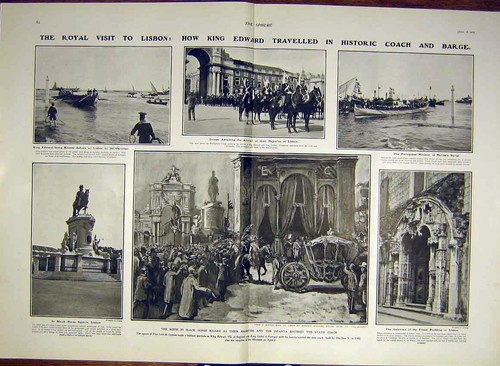 Old antique print king edward - antique,