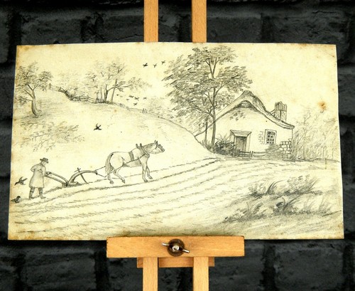 Antique 1840s graphite - 1840s, sketch