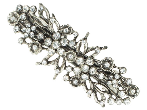 Antique silver floral - floral, crystal