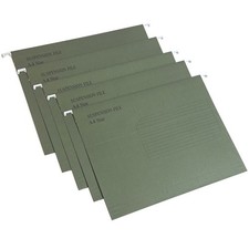 Green hanging suspension files - green,