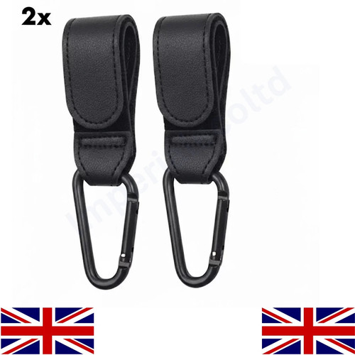 Leather buggy clips pram - leather,