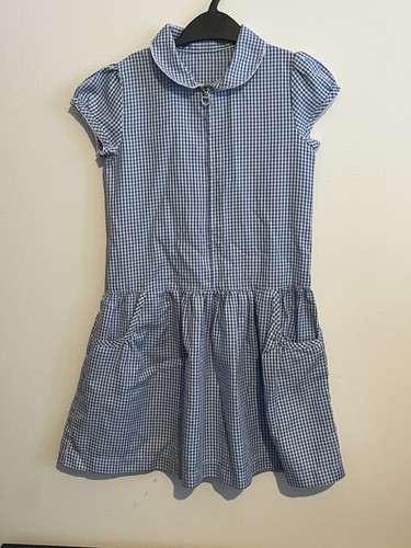 Girls blue gingham drop waist - girls,