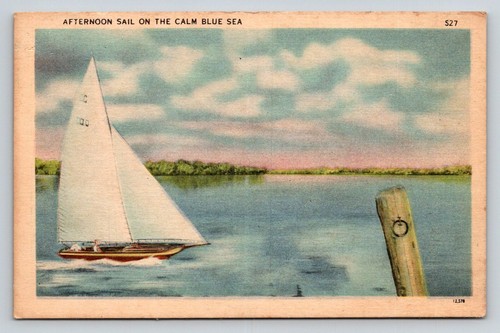 Vintage linen postcard - vintage,