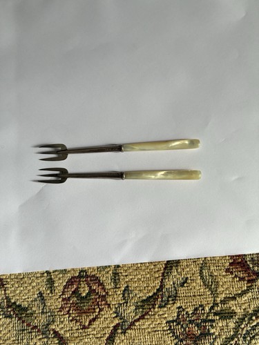 Edwardian pickle forks - edwardian,