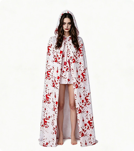 Halloween blood print cloak - halloween,