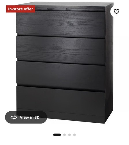 Ikea malm drawer chest - ikea, 4-drawer