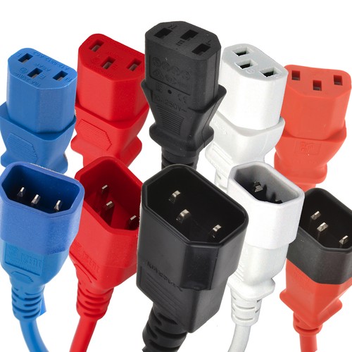 Power extension cable iec - iec, male