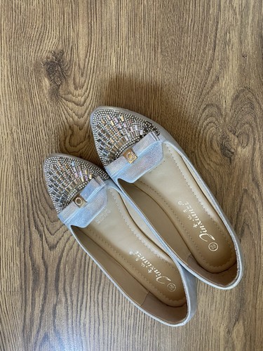 Silver diamante wedge heel - silver,