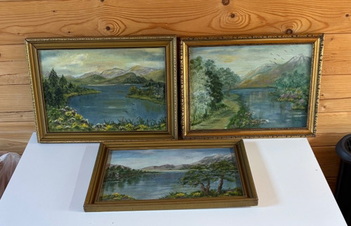 Set vintage oil - set, of