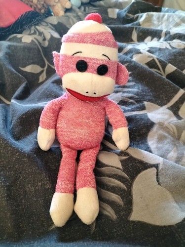 Pink sock monkey - ty,