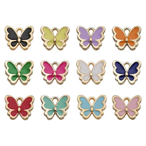 Butterfly charms enamel for - charms,