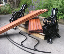 Set of Restored 19thC Antique Cast Iron Benches & Table Coalbrookdale Quality