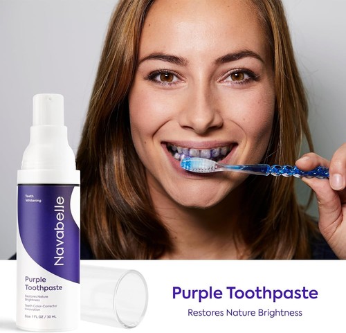 Purple toothpaste whitening - purple,