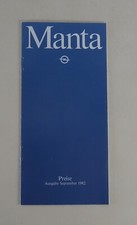 Brochure Price List / Prices