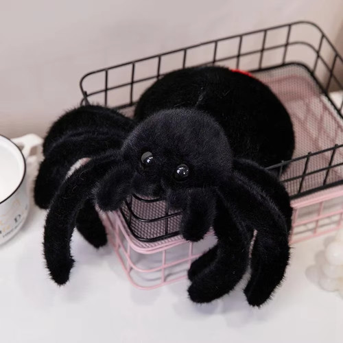 Plush spider black widow - spider,,