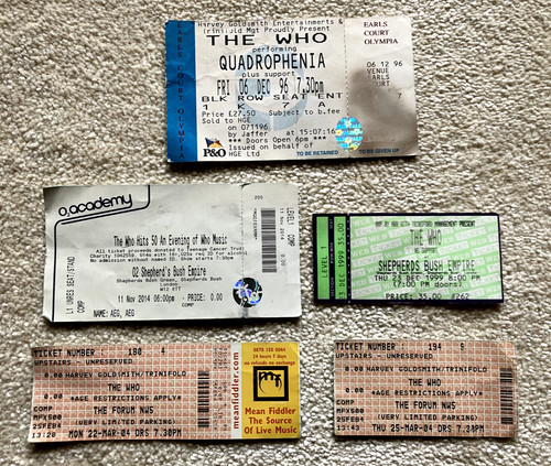 Who concert ticket - concert, stubs