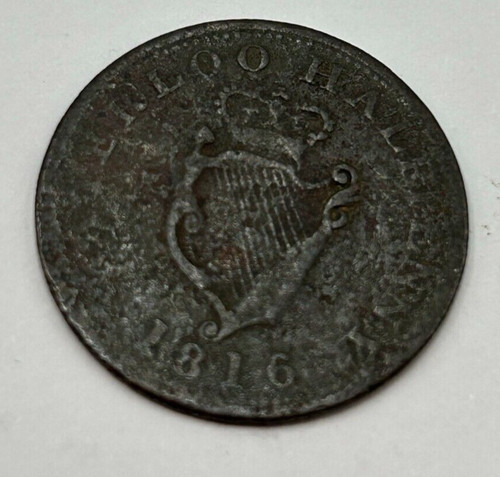 1816 waterloo half penny the - 1816,