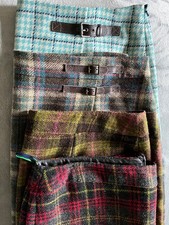 Boden 100% Wool Skirt BUNDLE x4 skirts UK20 20L 20R tweed check plaid tartan