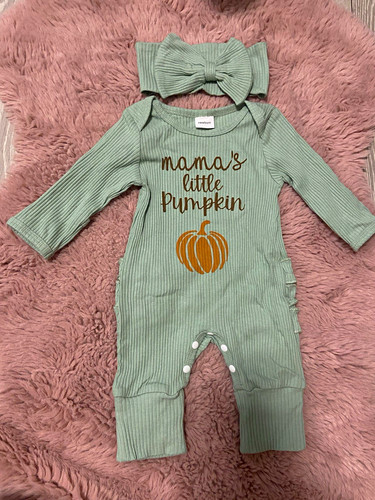 Newborn green ribbed cotton - newborn,