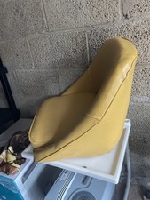 Captain Bucket Seat Pontoon Boat Seat 53cm High Back PVC Leather yellow