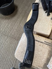 34 Inch Black Equipride Super Soft Calf Leather Anatomical Dressage Girth