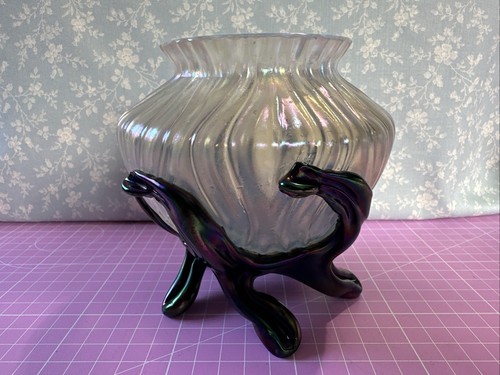 Kralik art nouveau rose bowl - art,