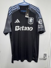 Adidas Aston Villa Away 2025/26 Authentic Football Shirt-UK BLACK SHIRT