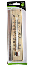 21cm large wooden thermometer - 21cm,