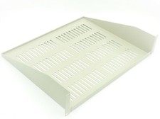 2U 400mm deep grey shelf 19"