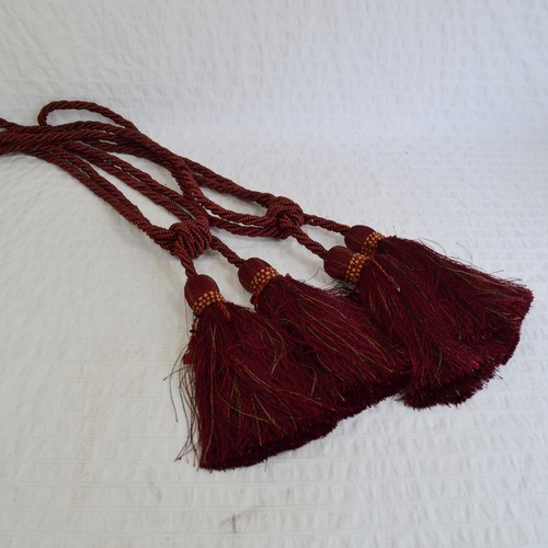 Pair large red beaded - pair,