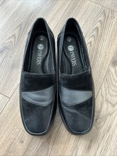 Pavers Size Uk 5 Women’s Black Wedge Heel Slip On Comfort Shoe New Without Box